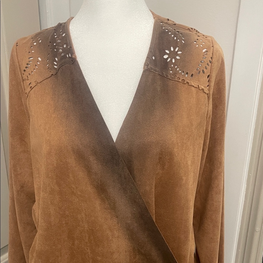 Love Riche Brown Ombre Cape Jacket - Picture 4 of 14